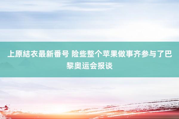 上原結衣最新番号 险些整个苹果做事齐参与了巴黎奥运会报谈